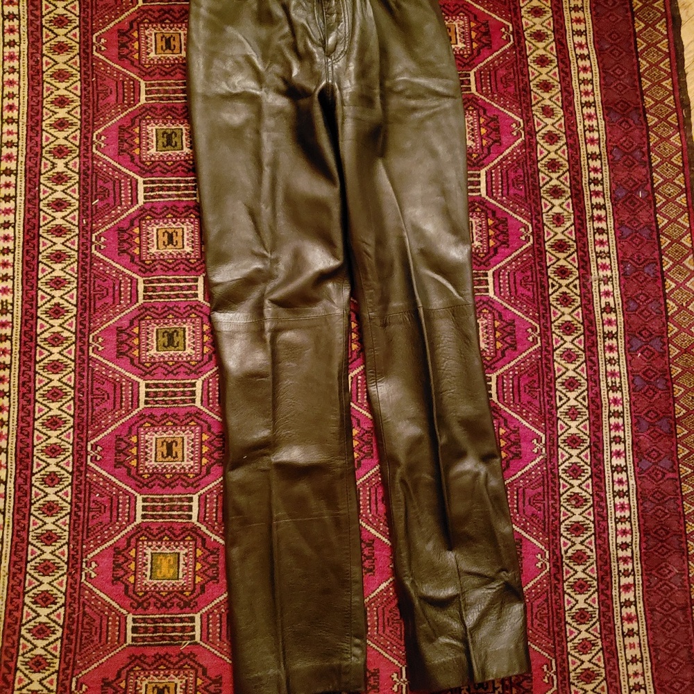 Soft leather zabari jeans